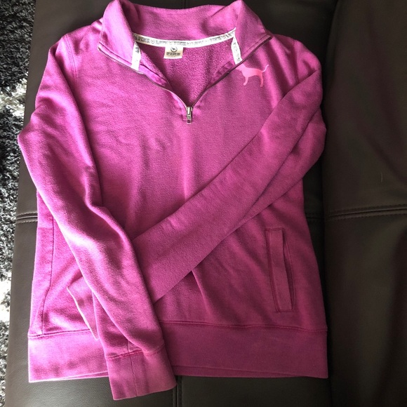 🌸Victoria’s Secret PINK Half Zip Pullover🌸 - Picture 1 of 5